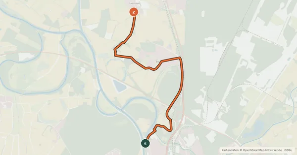 Kartenübersicht der Radroute Radroute 21-54