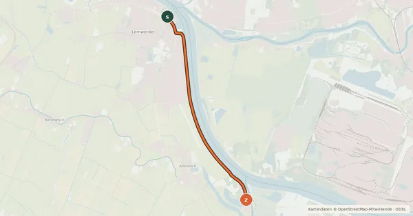 Kartenübersicht der Radroute Radroute 21-94