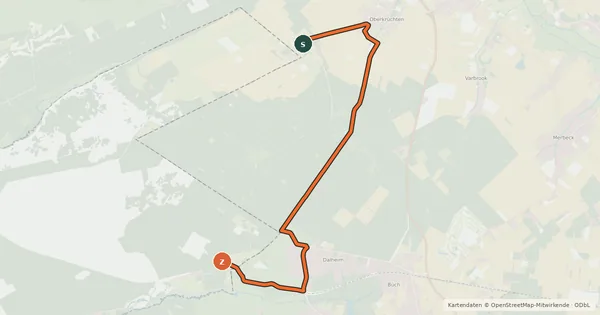 Kartenübersicht der Radroute Radroute 21-95