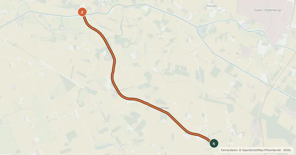 Kartenübersicht der Radroute Radroute 22-24