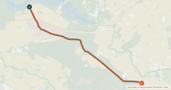 Kartenübersicht der Radroute Radroute 22-32