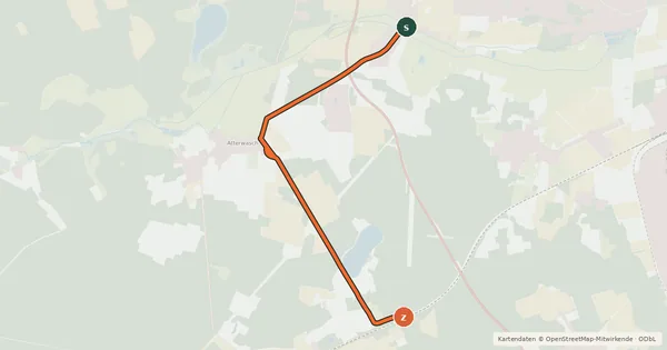 Kartenübersicht der Radroute Radroute 22-39