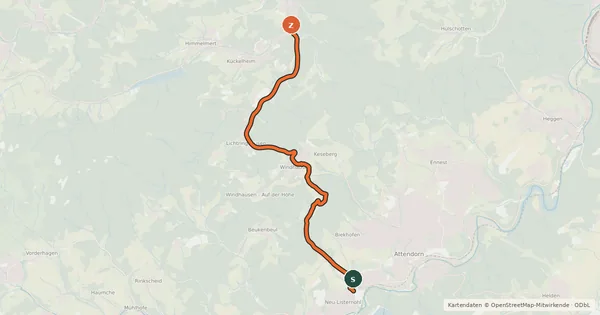Kartenübersicht der Radroute Radroute 22-41