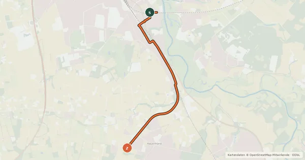 Kartenübersicht der Radroute Radroute 23-31