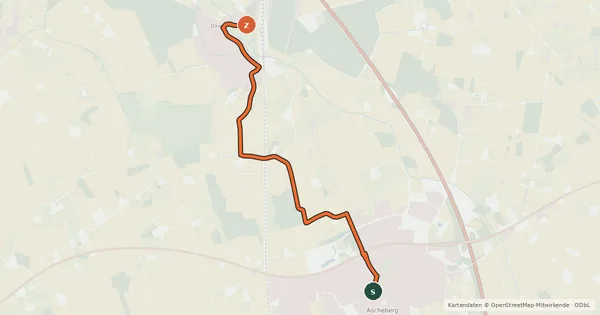 Kartenübersicht der Radroute Radroute 23-34
