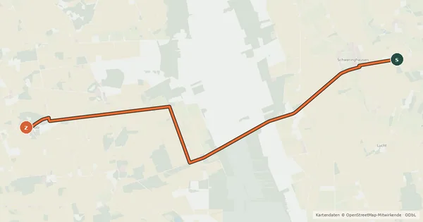 Kartenübersicht der Radroute Radroute 23-76
