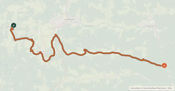 Kartenübersicht der Radroute Radroute 23-Kohlbrücke