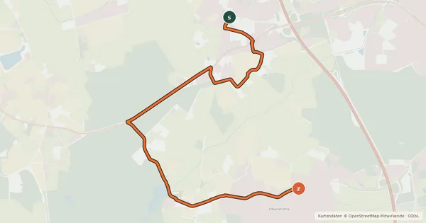 Kartenübersicht der Radroute Radroute 24-25