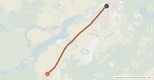 Kartenübersicht der Radroute Radroute 24-27