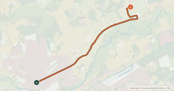 Kartenübersicht der Radroute Radroute 24-30