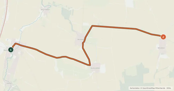 Kartenübersicht der Radroute Radroute 24-36