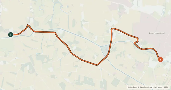 Kartenübersicht der Radroute Radroute 24-39