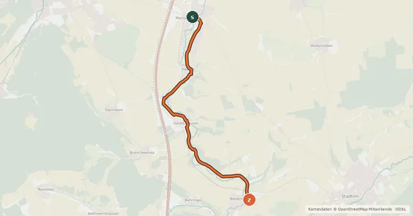 Kartenübersicht der Radroute Radroute 24-40