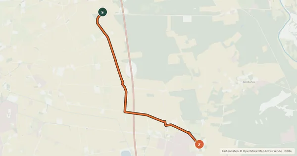 Kartenübersicht der Radroute Radroute 24-54