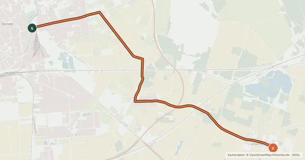 Kartenübersicht der Radroute Radroute 24-92