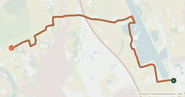 Kartenübersicht der Radroute Radroute 25-26