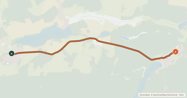 Kartenübersicht der Radroute Radroute 25-26