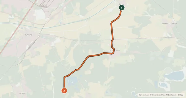 Kartenübersicht der Radroute Radroute 25-29