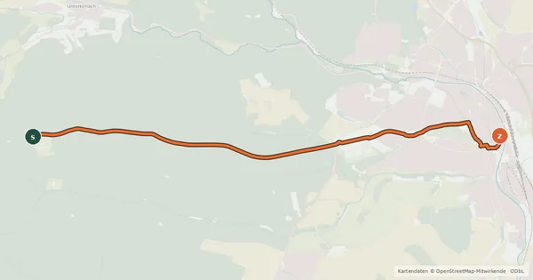 Kartenübersicht der Radroute Radroute 26-27
