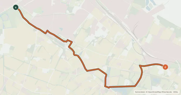Kartenübersicht der Radroute Radroute 26-27