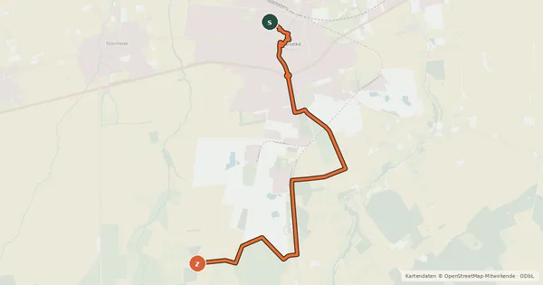 Kartenübersicht der Radroute Radroute 26-28