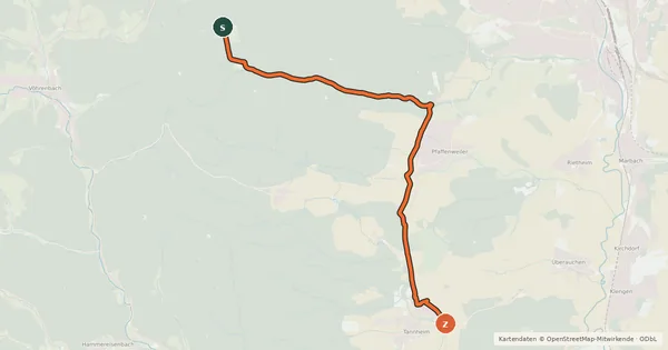 Kartenübersicht der Radroute Radroute 26-38