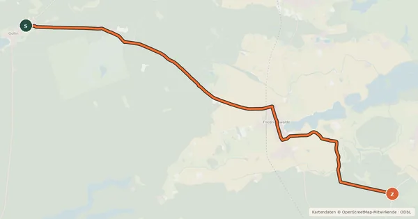 Kartenübersicht der Radroute Radroute 26-52