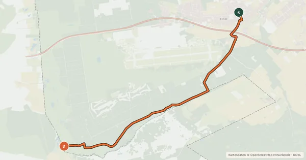Kartenübersicht der Radroute Radroute 26-56