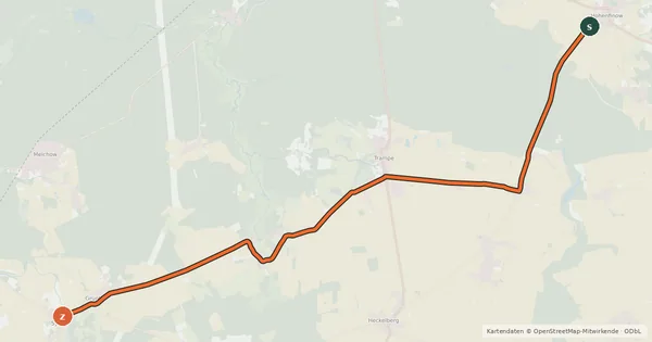 Kartenübersicht der Radroute Radroute 26-77