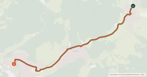 Kartenübersicht der Radroute Radroute 27-28