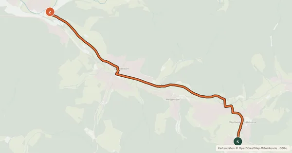 Kartenübersicht der Radroute Radroute 27-39