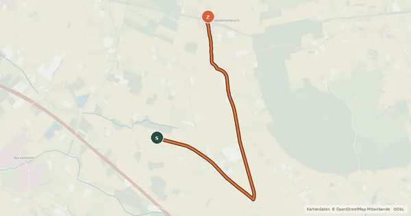 Kartenübersicht der Radroute Radroute 27-63