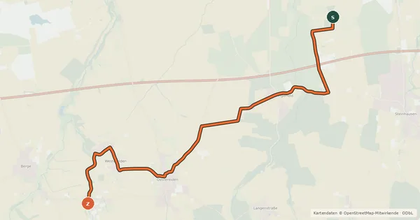 Kartenübersicht der Radroute Radroute 28-29