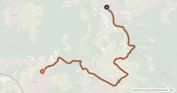 Kartenübersicht der Radroute Radroute 28-30