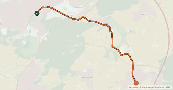 Kartenübersicht der Radroute Radroute 28-31