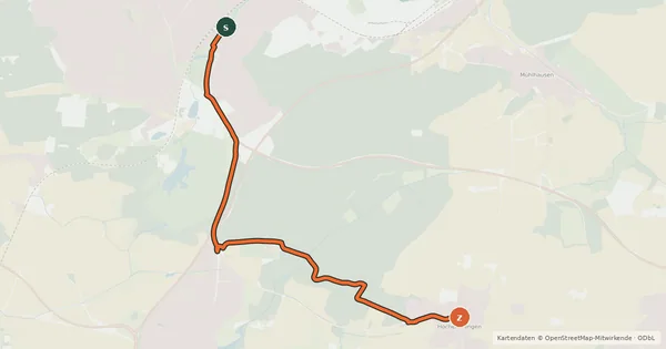 Kartenübersicht der Radroute Radroute 28-32