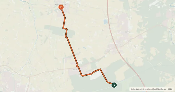 Kartenübersicht der Radroute Radroute 28-36