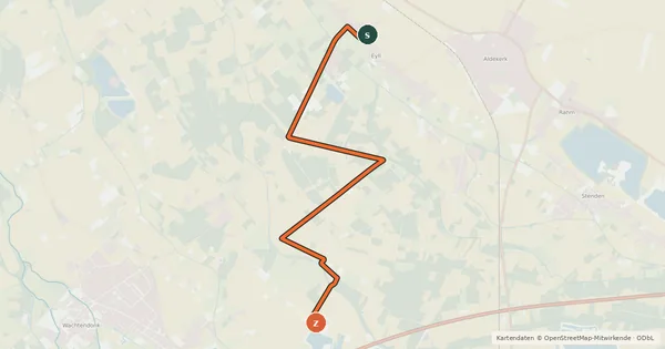 Kartenübersicht der Radroute Radroute 28-36