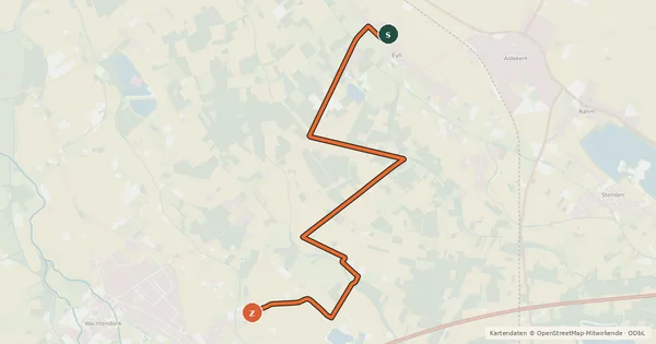 Kartenübersicht der Radroute Radroute 28-38