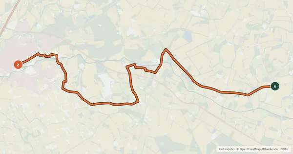 Kartenübersicht der Radroute Radroute 28-45