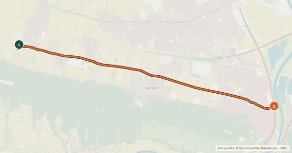 Kartenübersicht der Radroute Radroute 28-49