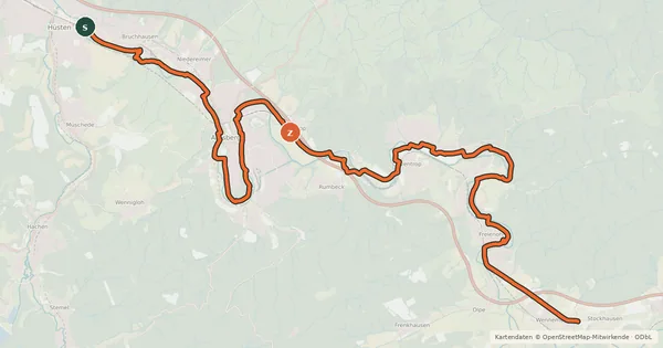 Kartenübersicht der Radroute Radroute 28-49