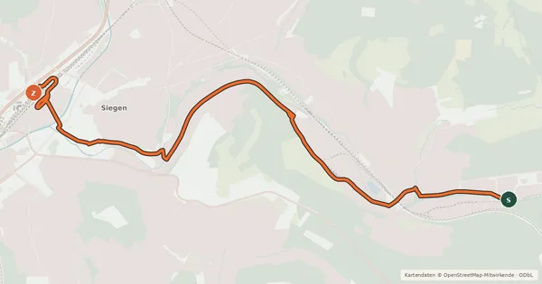 Kartenübersicht der Radroute Radroute 29-38