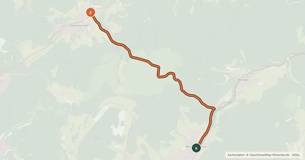 Kartenübersicht der Radroute Radroute 29-42
