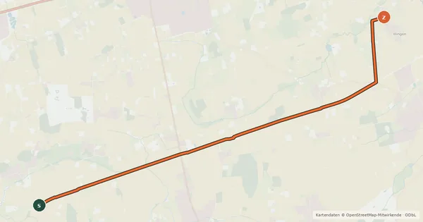 Kartenübersicht der Radroute Radroute 29-53