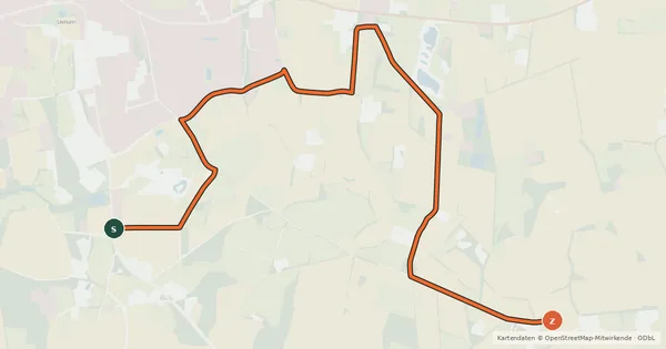 Kartenübersicht der Radroute Radroute 3-36