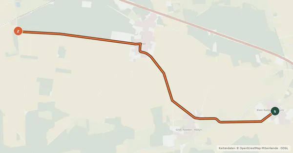 Kartenübersicht der Radroute Radroute 3-56