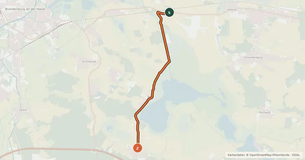 Kartenübersicht der Radroute Radroute 30-31
