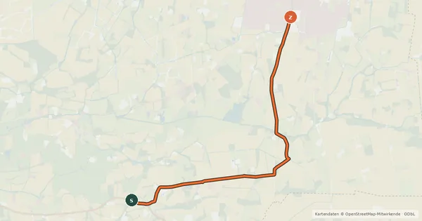 Kartenübersicht der Radroute Radroute 30-31