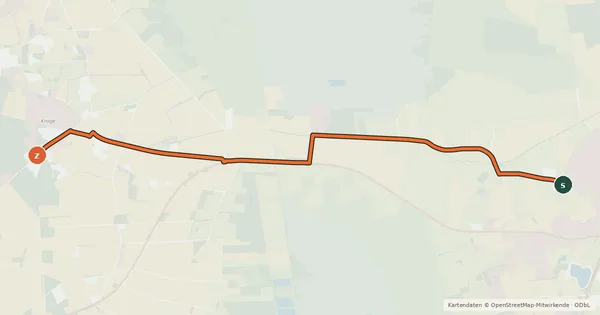 Kartenübersicht der Radroute Radroute 30-58
